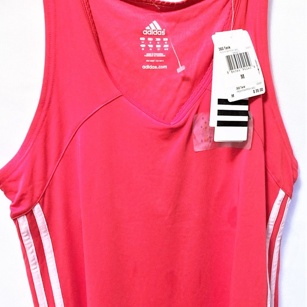 NWT Women athletic tank top Hot Pink S M L XL lined around top VEE neck running